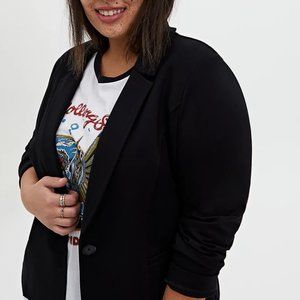Torrid Black Premium Ponte Tailored Blazer Size 1